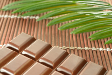 Chocolate Bar and Palm leaf
