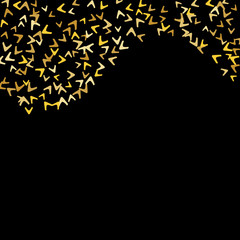 Vector Confetti Background Pattern. Element of design. Colorful arrows on a black background