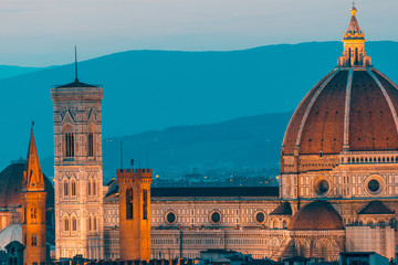 Florence at dusk, Tuscany, Italy
