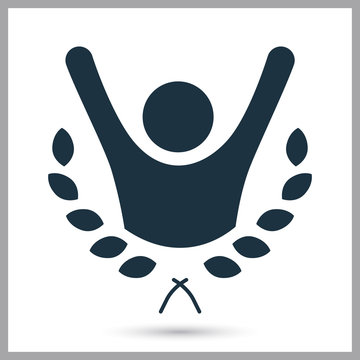 Winner man simple icon