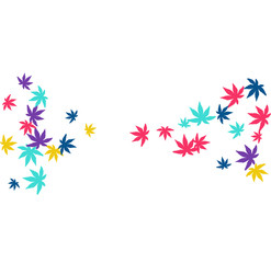 Cute vegetative pattern with simple small leaves for a greeting card or poster. Vector background for spring or summer design