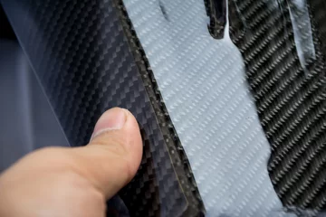Acrylic prints Motorsport Carbon fiber composite product for motor sport