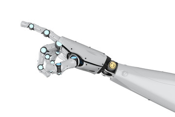 cyborg arm isolated