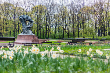 Frederic Chopin Monument. Warsaw Lazienki Park - 190391727