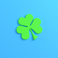 Clover on bright blue background