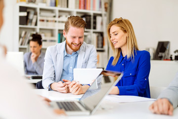 Fototapeta premium Business people working in office