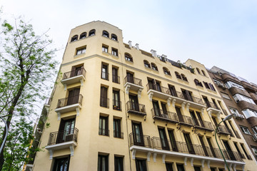 Fototapeta premium Traditional antique city building in Madrid