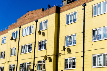 Traditional antique city building in Dublin Ireland