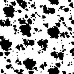 Ink hand drawn stains seamless pattern