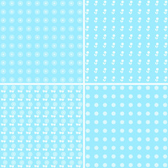 Vector floral pattern set