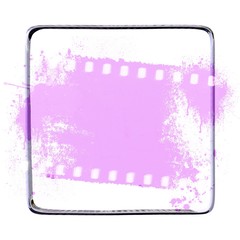 Pink film strip frame with worn borders. Useful for design element.