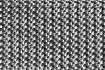 Closeup texture of nylon fabric belt black white colour. Suitable for making backgrounds, creative...