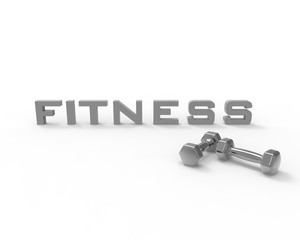 Dumbbells isolated on white background