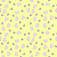 Cute hearts seamless pattern. Valentine's Day