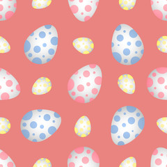 Fototapeta na wymiar Easter eggs in polka dots