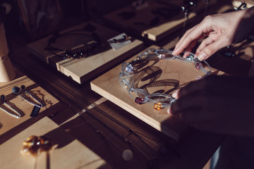 Ready-made costume jewelery from Venetian glass.