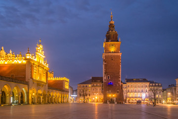 Fototapeta na wymiar Main Market Square in Cracow, Poland