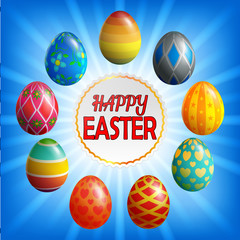 easter eggs background vector illustration
