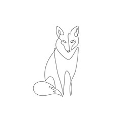 One line fox