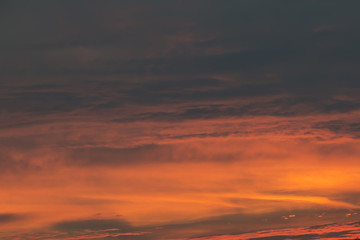 sunrise, scarlet sky tones