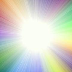 Fototapeta premium Abstract background with colored sun rays