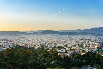 view of Buildings around Athens city, Greece