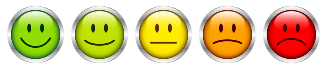 5 Mood Faces Color/Silver