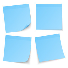 4 Blue Stick Notes