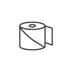 Bandage line icon, outline vector sign, linear style pictogram isolated on white. Medical roll plaster aid symbol, logo illustration. Editable stroke