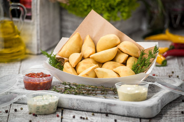 Homemade Fried Ravioli with Marinara Sauce