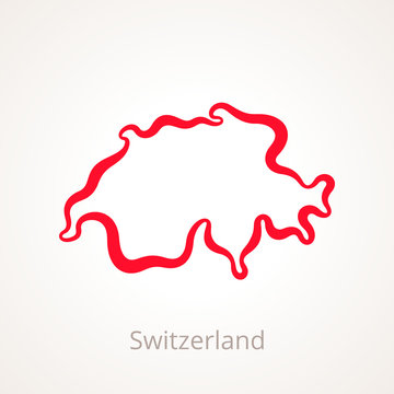 Switzerland - Outline Map