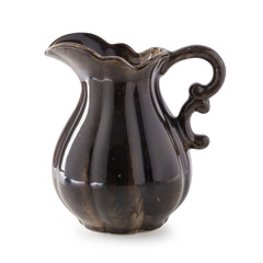Ceramic jug isolated on a white background