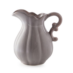 Ceramic jug isolated on a white background