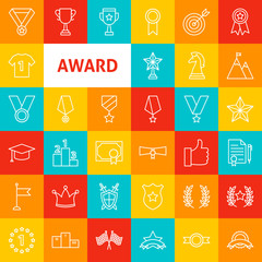 Vector Award Line Icons