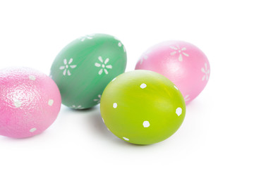 easter eggs isolated on white