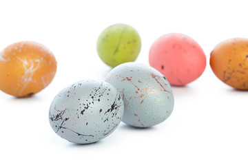 easter eggs isolated on white