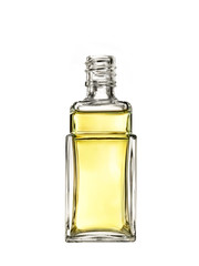 Frasco Perfume sobre fondo blanco