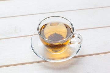 tea on the wooden table