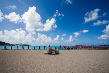 Beach in caribbean island