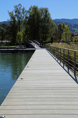 Pathway around lake, Switzerland