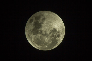 Fototapeta premium Super Blue Blood moon,31st January 2018 at Pantai Batu Hitam,Kuantan, Pahang,Malaysia