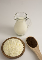 milk powder or dehydrated milk
