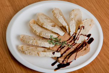 Bruschetta with liver pate