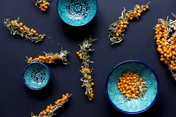 Cooking of vitamized sea buckthorn tea at restarant