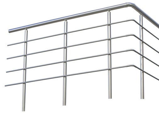 Chromium Metal Fence With Handrail