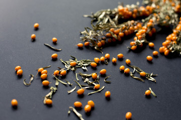 Fresh orange berries on the table