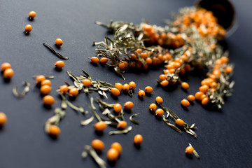 Cooking of stewed fruit from sea buckthorn