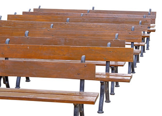  Park Benchs Isolated on White