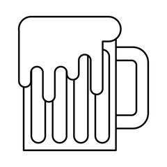 mug beer glass drink traditional vector illustration outline design