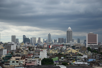 Fototapeta na wymiar the storm in bangkok